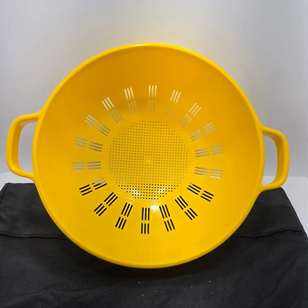Vintage Dansk International Designs GC Yellow Plastic Colander MCM Strainer